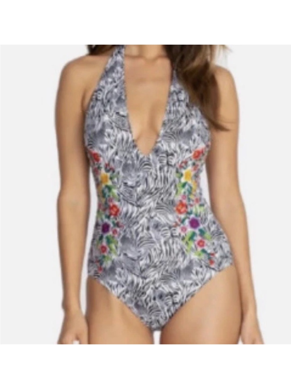 NEW Johnny Was Spring Halter Embroidered One-Piece - CSW7122-XS